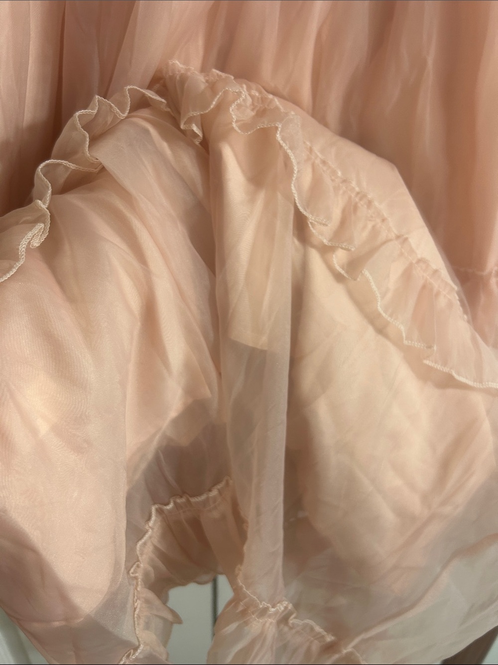 Pink Ruffle Maxi Dress Like New - Picture 3 of 15